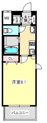 プラムヴィレッジ京都駅前 PLUM VILLAGE京都駅前(1K/5階)の間取り写真