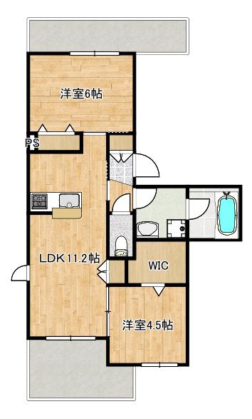 BRILLANTE ブリランテ(2LDK/3階)の間取り写真