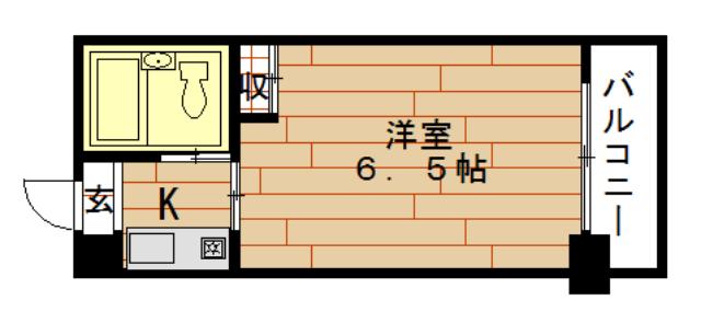 レア・レア九条53番館(ワンルーム/3階)の間取り写真