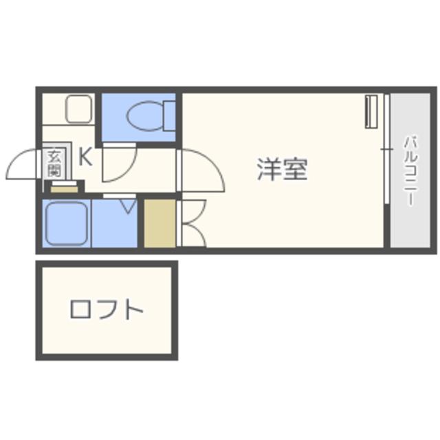 コスモピア(1K/2階)の間取り写真