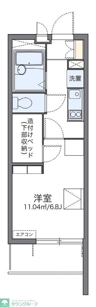 レオパレス八筋町(1K/3階)の間取り写真