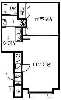 KOKORO(1LDK/1階)の間取り写真