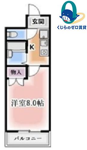 クレセントM浮島(1K/3階)の間取り写真