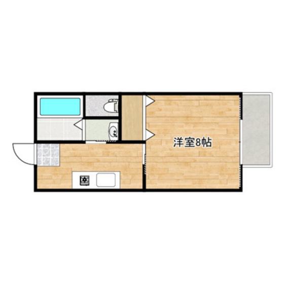CAFETERIAWAKE(1K/1階)の間取り写真