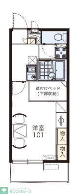 レオパレスアウローラ(1K/3階)の間取り写真