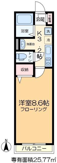 メゾン曳舟(1K/1階)の間取り写真