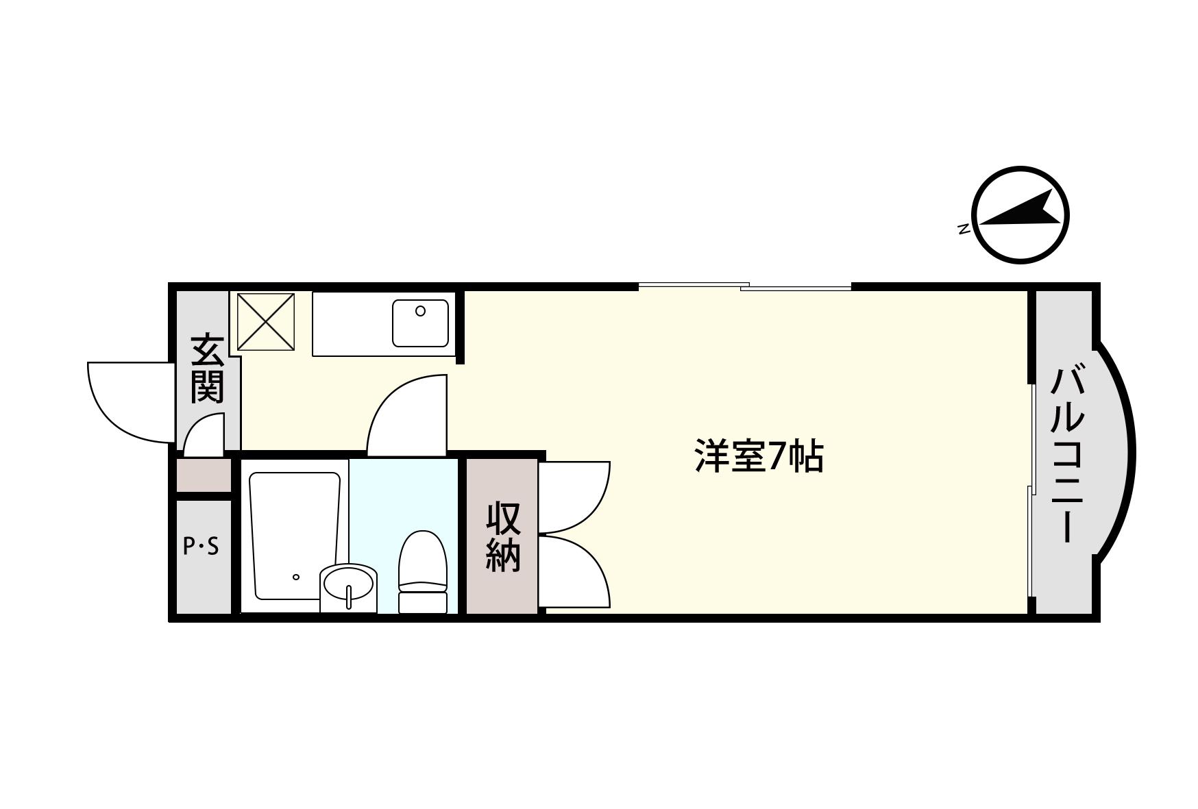 アシスト城南マンション(ワンルーム/4階)の間取り写真