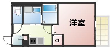 JSGARDEN(1K/2階)の間取り写真