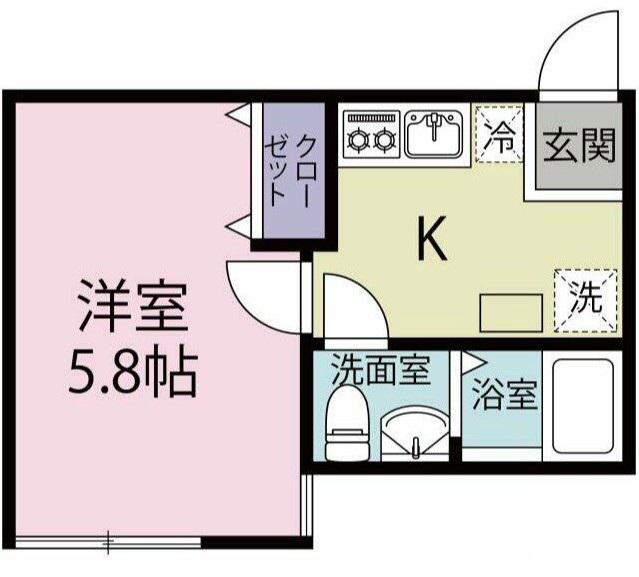 エフテラス青葉台(1K/3階)の間取り写真