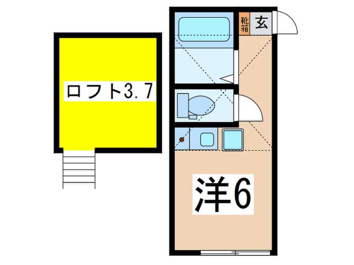 ヴァベーネ横濱(ワンルーム/1階)の間取り写真