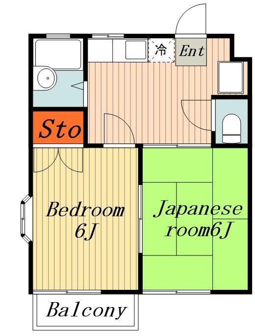 NSハイツ(2DK/2階)の間取り写真