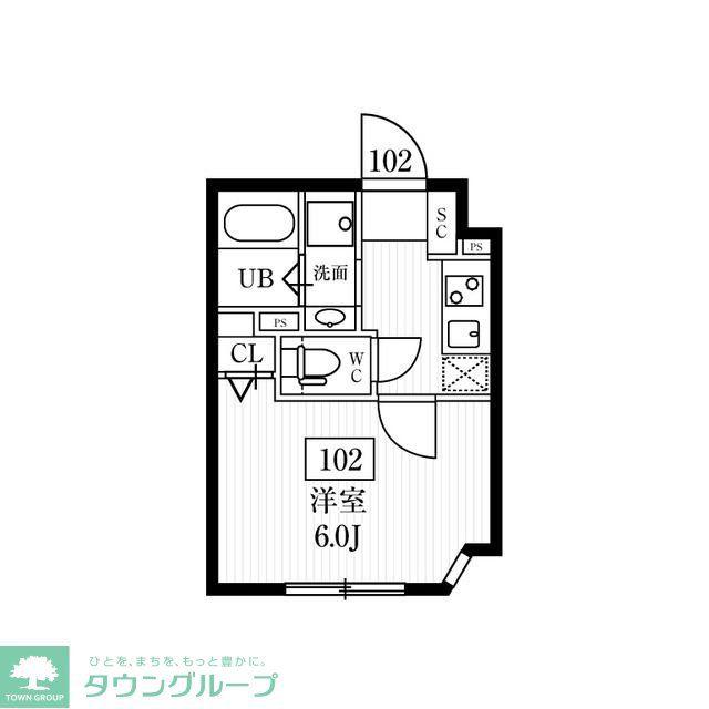 エルファーロ練馬(1K/1階)の間取り写真
