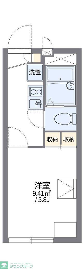 レオパレス矢部(1K/2階)の間取り写真