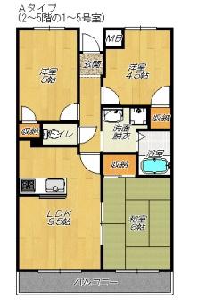 ライフレジェンド扇町(3LDK/5階)の間取り写真