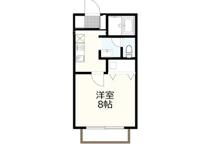 マインハイム片山(1K/2階)の間取り写真