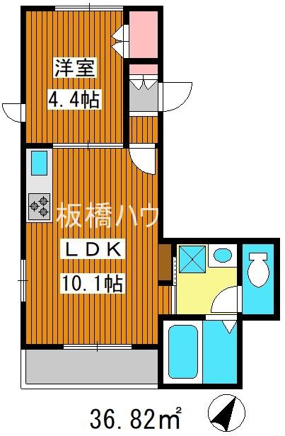 ラピス駒込(1LDK/3階)の間取り写真