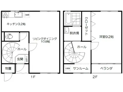 コンフォートM(1LDK/1階)の間取り写真