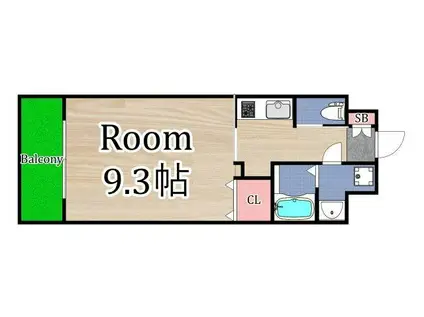 フォレストグレイス滝井駅前I(1K/9階)の間取り写真