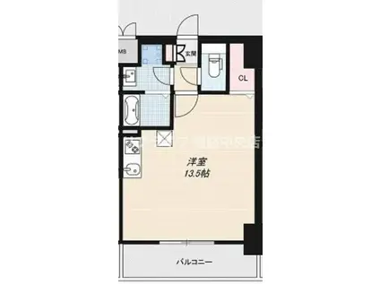 レジデンスH忍町(ワンルーム/10階)の間取り写真