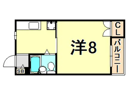 ヴィラマックス(1K/2階)の間取り写真