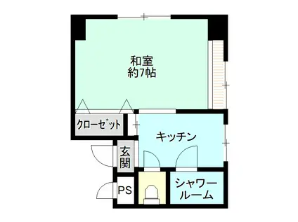 アークKビル(ワンルーム/5階)の間取り写真