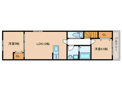 KARIN禅昌寺(2LDK/2階)の間取り写真