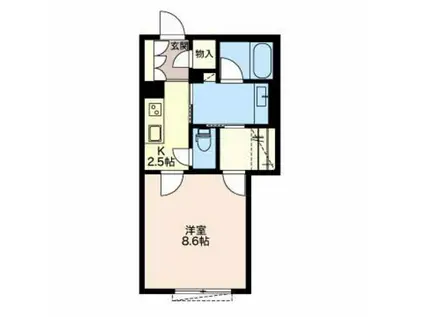 ボンヌ・シャンス参番館(1K/1階)の間取り写真