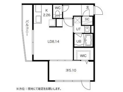 SOTINE手稲(1LDK/3階)の間取り写真