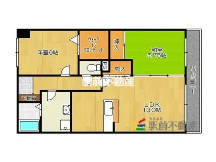 ステラ・コート弐番館(2LDK/1階)の間取り写真