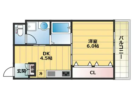 GRAND LIFE青木(1LDK/1階)の間取り写真