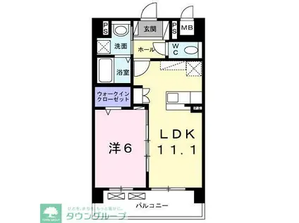 マリーナコート(1LDK/7階)の間取り写真