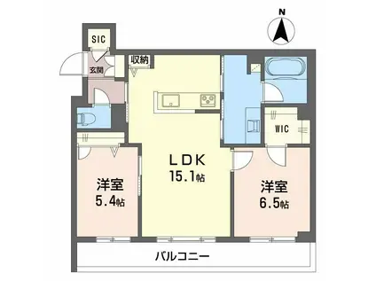 シャーメゾン野田レジデンス(2LDK/3階)の間取り写真
