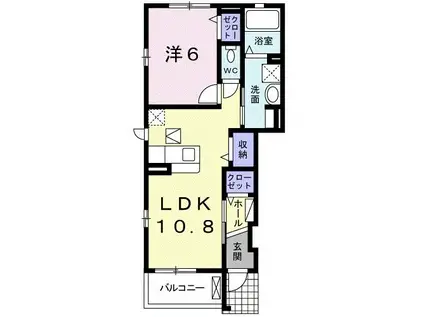 パーチェ(1LDK/1階)の間取り写真