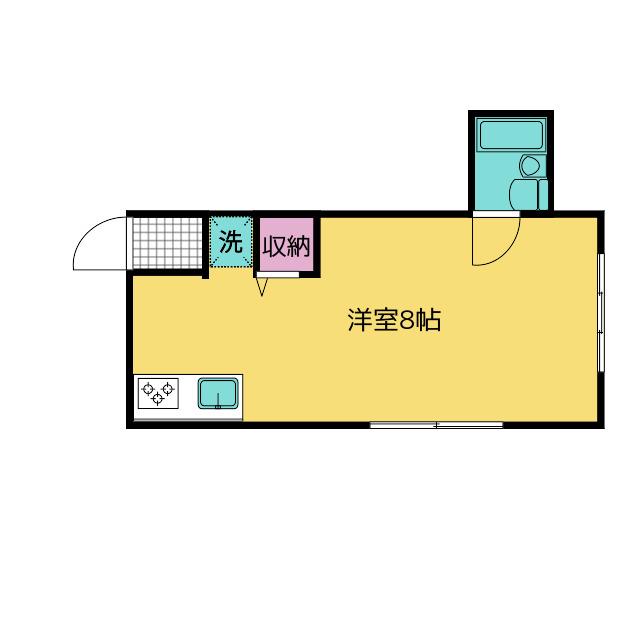 シャローム松庵(ワンルーム/2階)の間取り写真