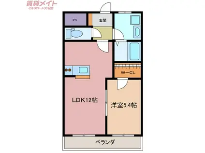 プレステージ千種B(1LDK/1階)の間取り写真