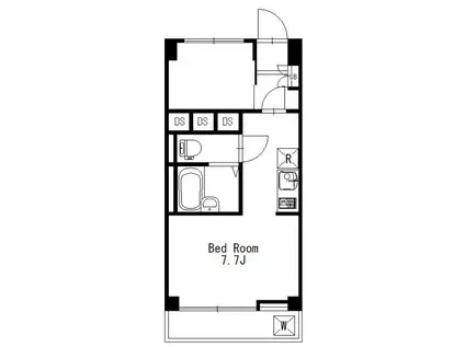 湯島武蔵野マンション(1DK/2階)の間取り写真