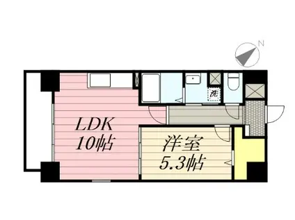 ソレイユ中央(1LDK/1階)の間取り写真