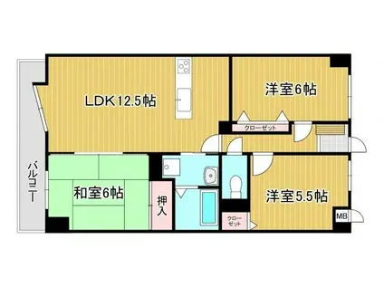 クレセール守恒(3LDK/3階)の間取り写真