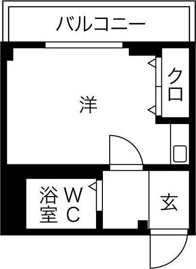 永田マンション(ワンルーム/3階)の間取り写真