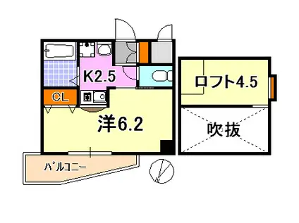 エステムコート神戸県庁前IIIフィエルテ(1K/4階)の間取り写真
