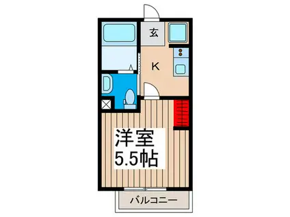 草加市旭町工事(1K/2階)の間取り写真