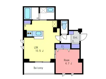 マンショングレース(1LDK/4階)の間取り写真
