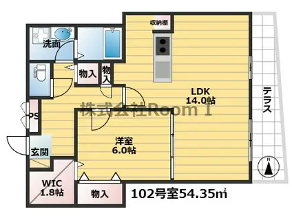 メイプルコート 旭化成ヘーベルメゾンHEBEL HAUS(1LDK/1階)の間取り写真