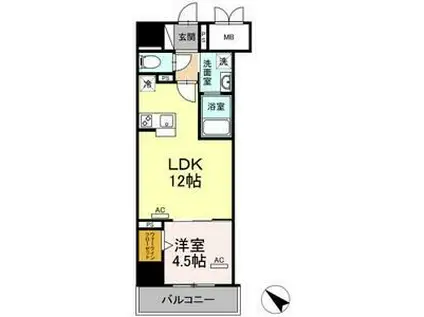 グランアビタシオンノリタケ(1LDK/6階)の間取り写真