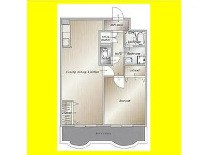 静岡スカイタウン 住居(1LDK/7階)の間取り写真