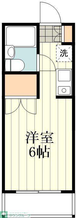 プロムナードハイムD(1K/1階)の間取り写真
