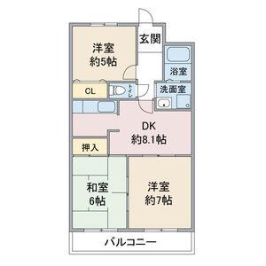 NODA GULANDE(2LDK/3階)の間取り写真