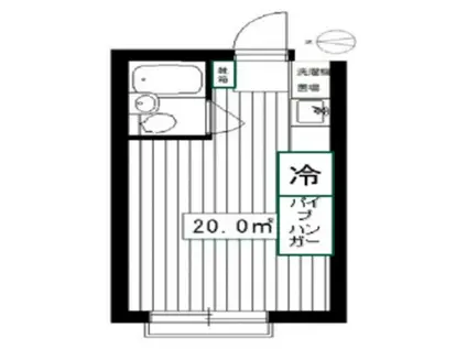 シャローヒルズ(ワンルーム/1階)の間取り写真