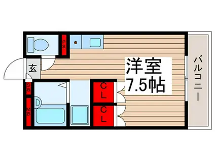 サンタフェスクエア(ワンルーム/1階)の間取り写真