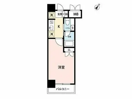 マイナビSTAY月島(1K/11階)の間取り写真